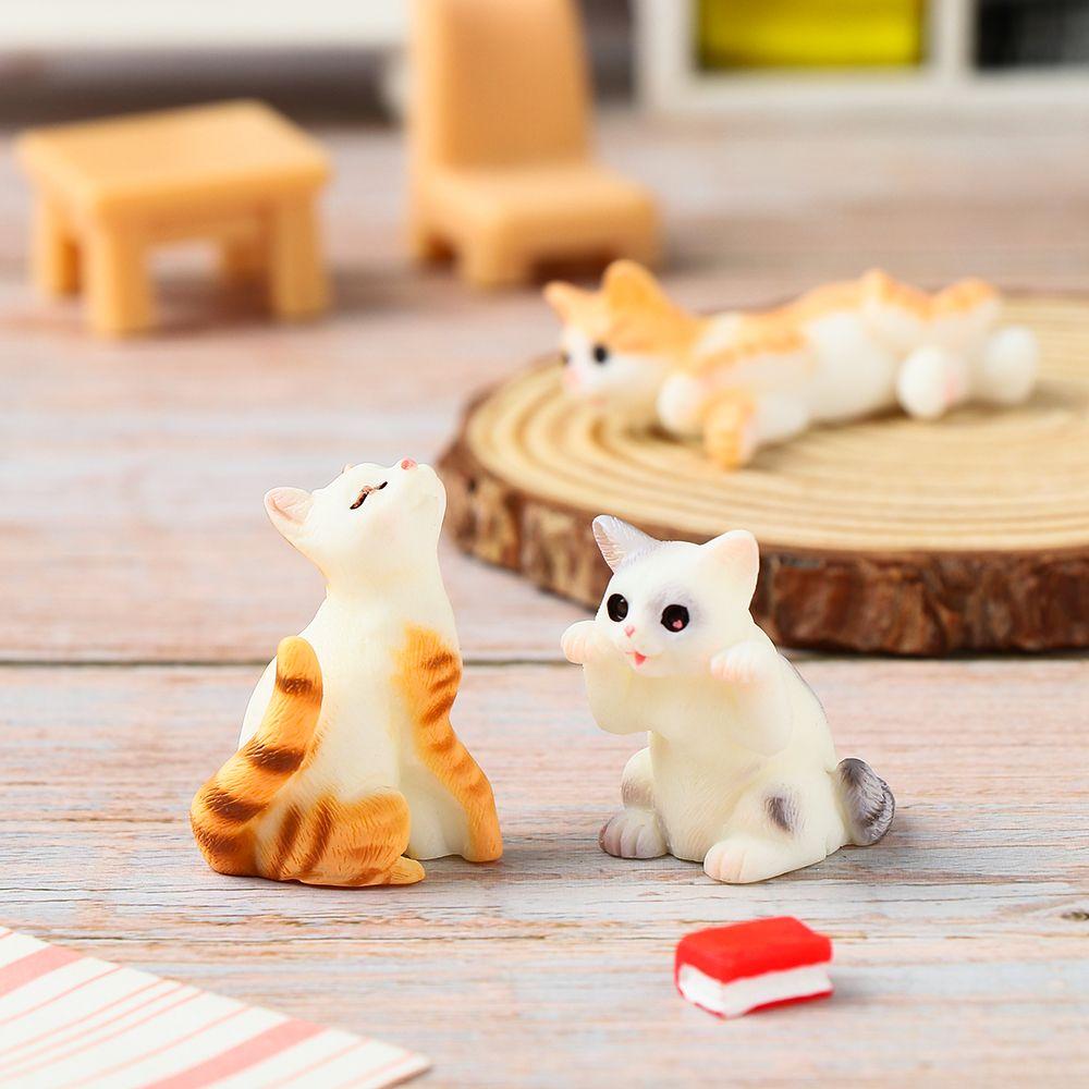 Creativity Cartoon Resin Crafts Ornaments Micro Landscape Cat Simulation Animal