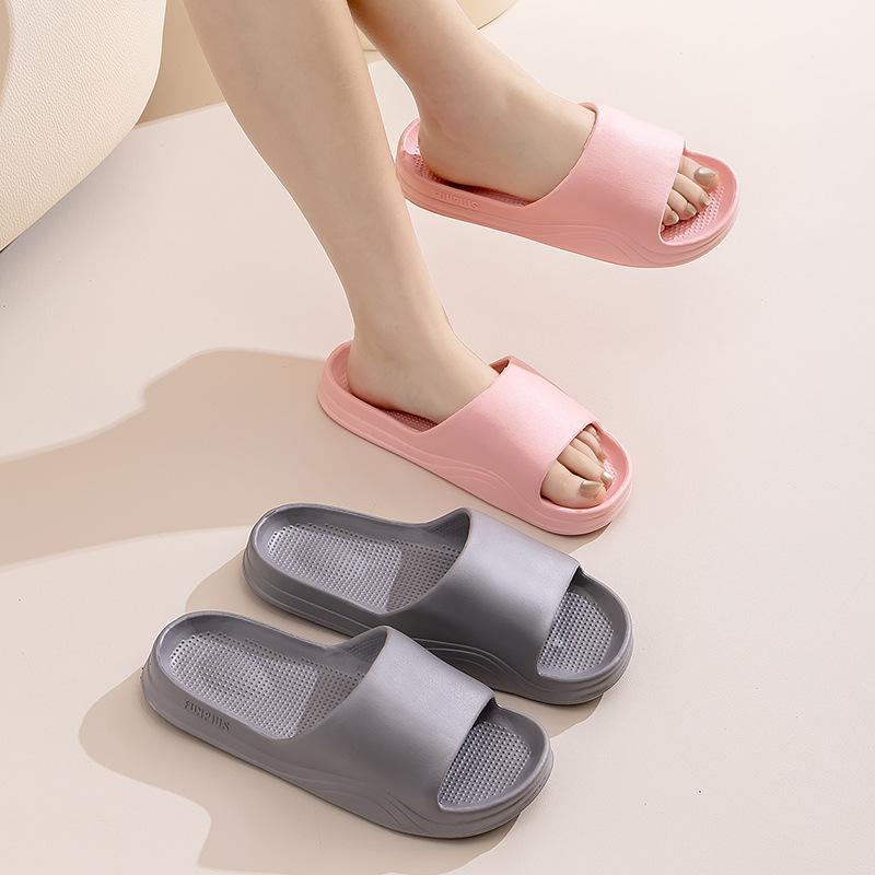 Фиолетовая женская обувь летние шлепанцы вьетнамки домашняя бесшумная обувь EVA обувь на мягкой подошве облачные слайды парные нескользящие сандалии