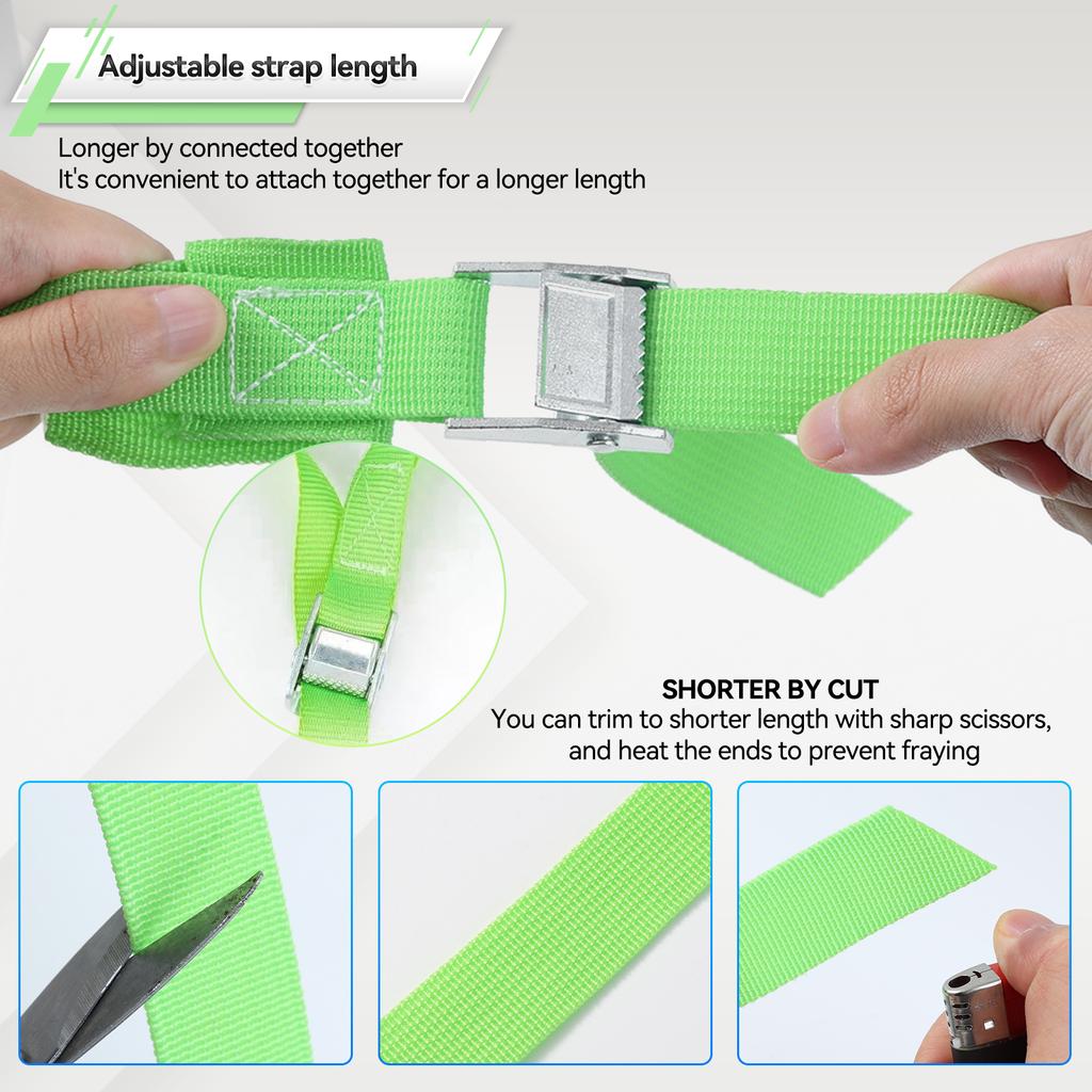 6 шт. 2,5 м крепежные ремни кулачковая пряжка нейлон быстросъемный грузовой стяжной ремень багажник на крышу автомобиля багаж байдарка каноэ гамак