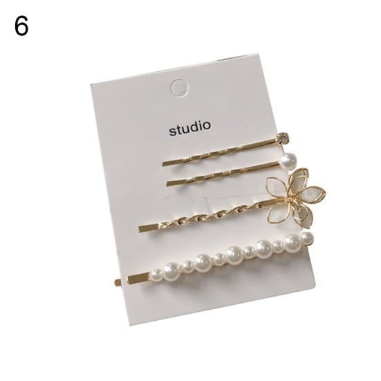 4 шт./компл., заколка для волос с бантом в форме сердца и искусственным жемчугом для девочек, заколка для волос, головной убор, подарок