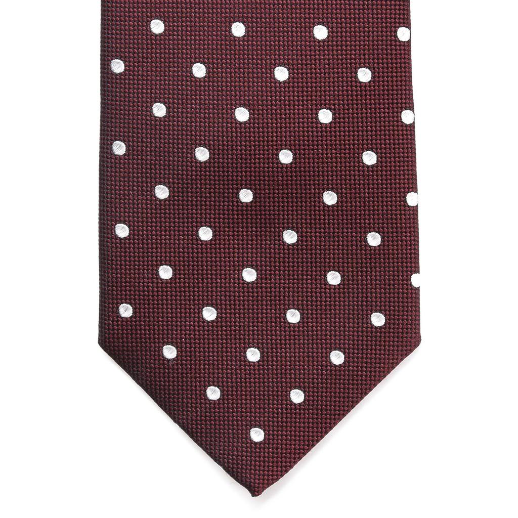 Brand Necktie Made In Japan Silk Dot Pattern Pin Dot Polka Dot [Michiko London] 100% (BWine)
