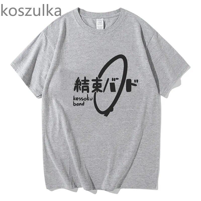 Anime Bocchi The Rocki T-shirt Funny Unisexga Graphic Hitori Gotou Print Tee Shirt Cool Unisex Women Cotton T-shirts Gothic Streetwear