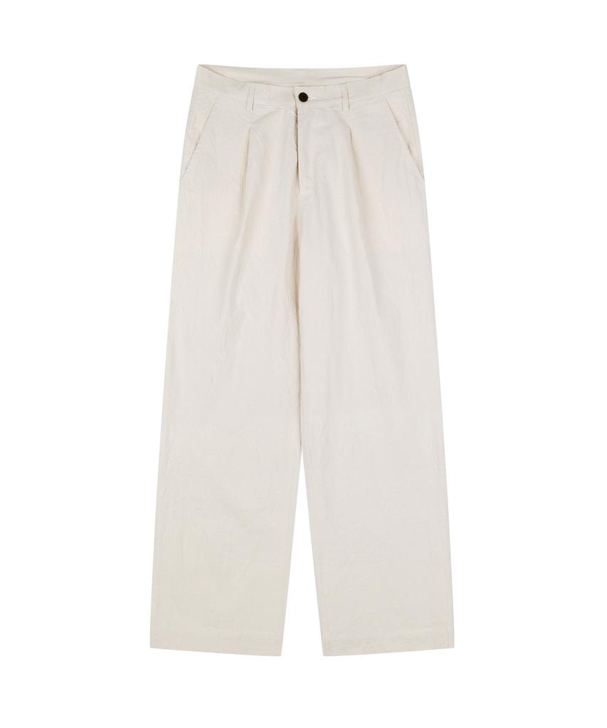 YOUNEEDGARMENTS Crease One Tuck Straight Pants (Natural)