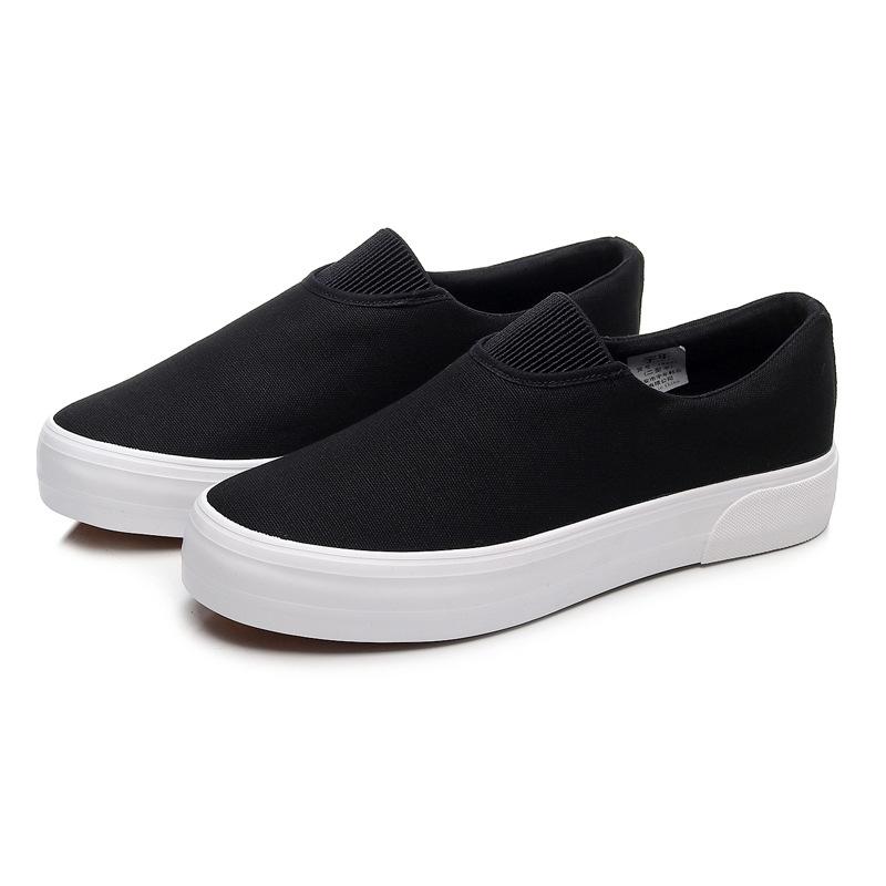 Новые утолщенные подошвы модные парусиновые туфли для мужчин повседневные туфли на плоской подошве с одной ногой педаль кроссовки Zapatos Casuales