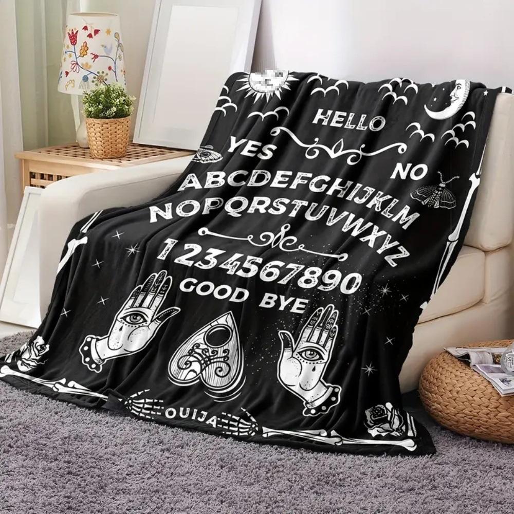 Flannel Fleece Blanket Cover Flannel New 2024 Halloween Bed Sheet Blanket Home Sofa