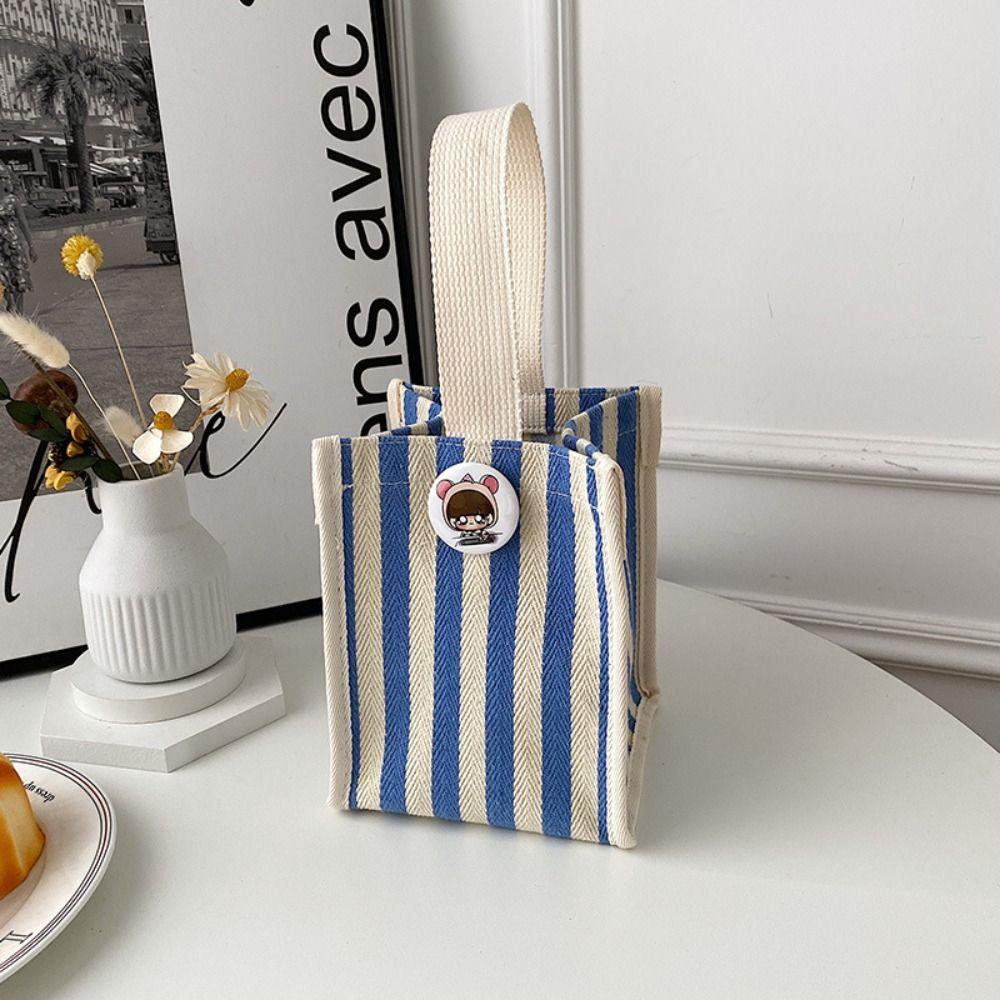 Striped Messenger Bag Cartoon Lunch Bag Fashion Hand Bags  Picnic