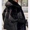 Autumn and Winter Women's Loose New Stitching Warm Thick Down Cotton Jacket