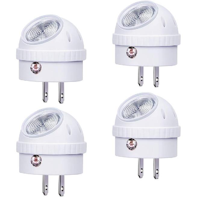 Emotionlite Plug-in LED Night Light Dusk to Dawn Sensor Warm White 6 Pack