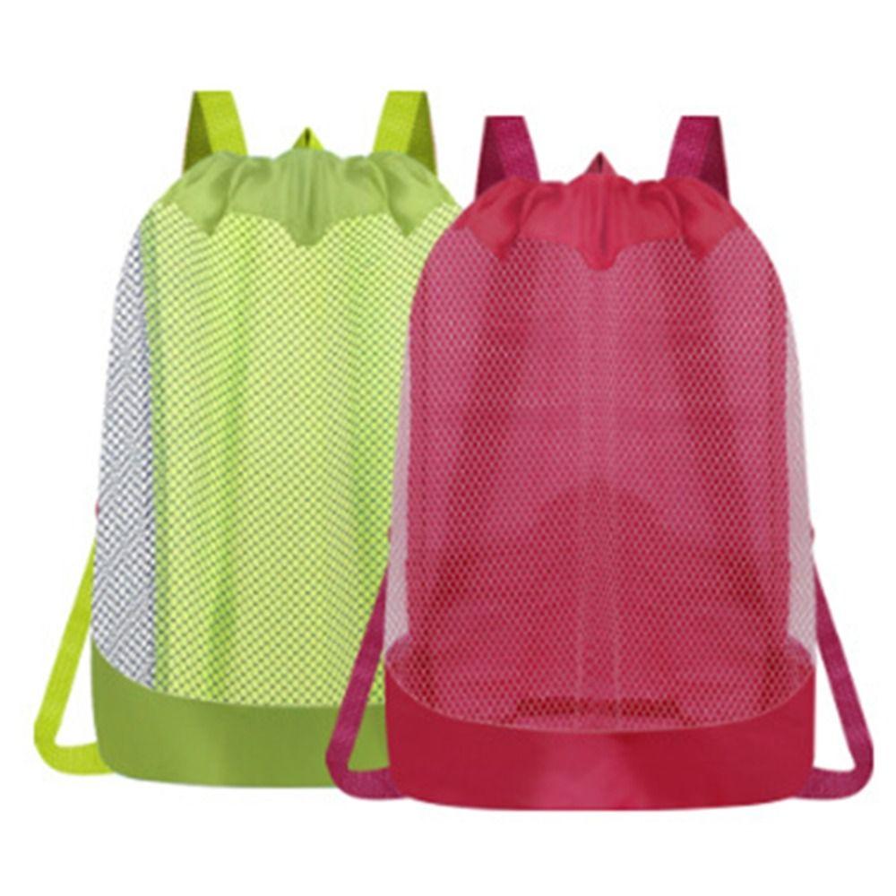 Foldable Beach Bag Lightweight Beach Toy Baskets Convenient Swimming Backpack Travel
