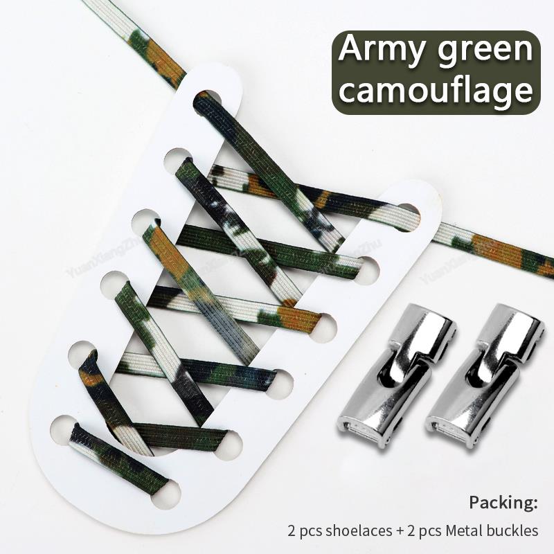 New Cross Lock Shoelaces Without Ties Rainbow Elastic Laces Sneakers Kids Adult No Tie Shoe Laces 8MM Width Flat Boots Shoelace