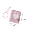 Keychain Mini Photocards Holder Snap Closure Album Book New Photo Album