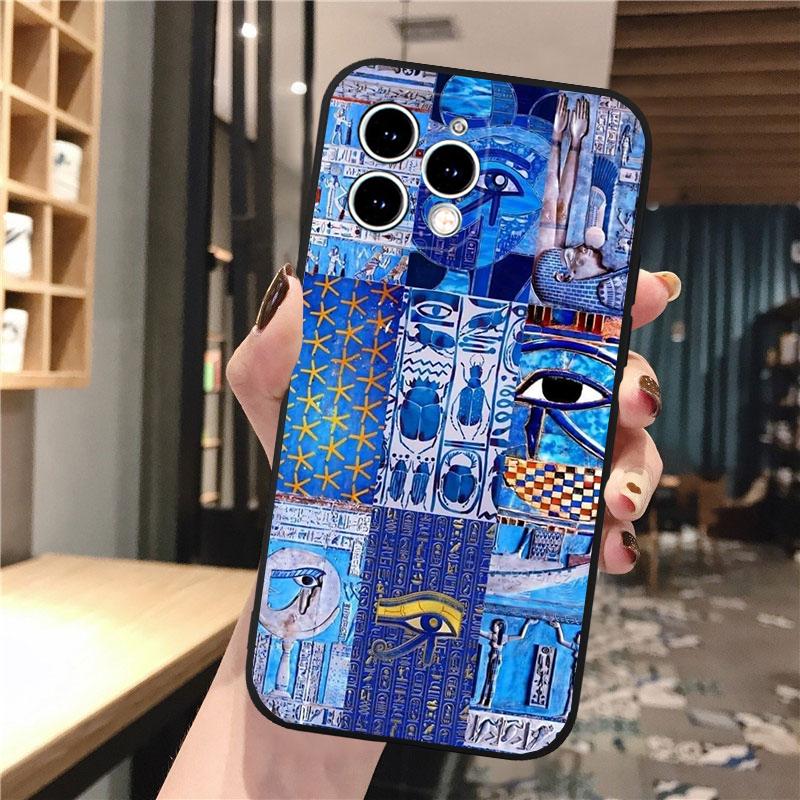 Чехол для телефона для iphone 17 Pro Max 17 Pro Air 16 15 14 13 Pro Max 15 16 Pro 15Plus Египет Фараон Кот Анубис