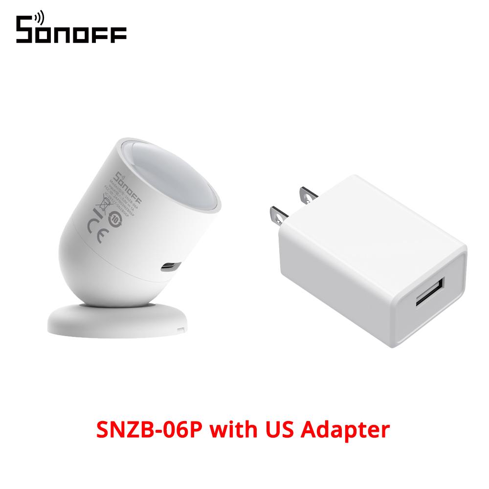 SONOFF SNZB-06P Zigbee Human Presence Sensor Rardar Detector Motion Sensor Smart Home Automation for Alexa Alice ZHA Zigbee2MQTT