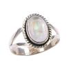 Кольцо из серебра 925 пробы с натуральным радужным лунным камнем ручной работы S.5.5 a3P94