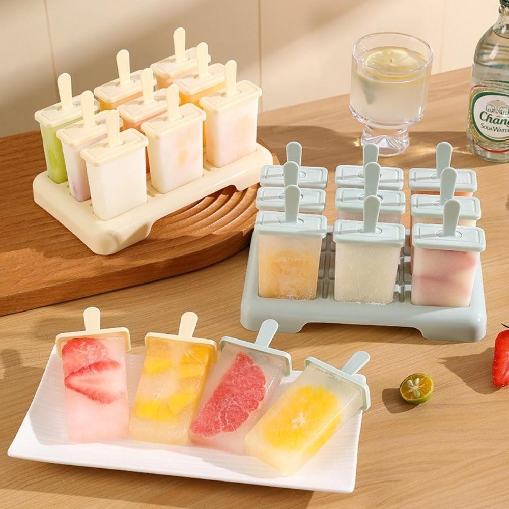 Reusable Ice Cream Popsicle Mold DIY Popsicle Mold Cube Tray New Homemade Ice Box Kitchen Use
