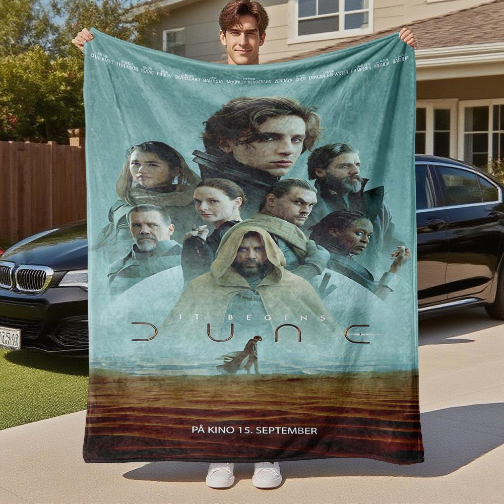 1pc Dune It BeginsOutdoor Flannel Blanket Soft Plush Decor for Picnics, camping,Bedroom, Playroom, or Lunch Breakn1141A