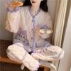 Autumn/Winter Coral Velvet Pajamas for Women Warm Casual Flannel with Velvet Thickened Can Be Worn Outside The Home Suit