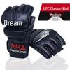 Мужские перчатки Naiduo для боевых тренировок с открытыми пальцами (Серия UFC Wolf)