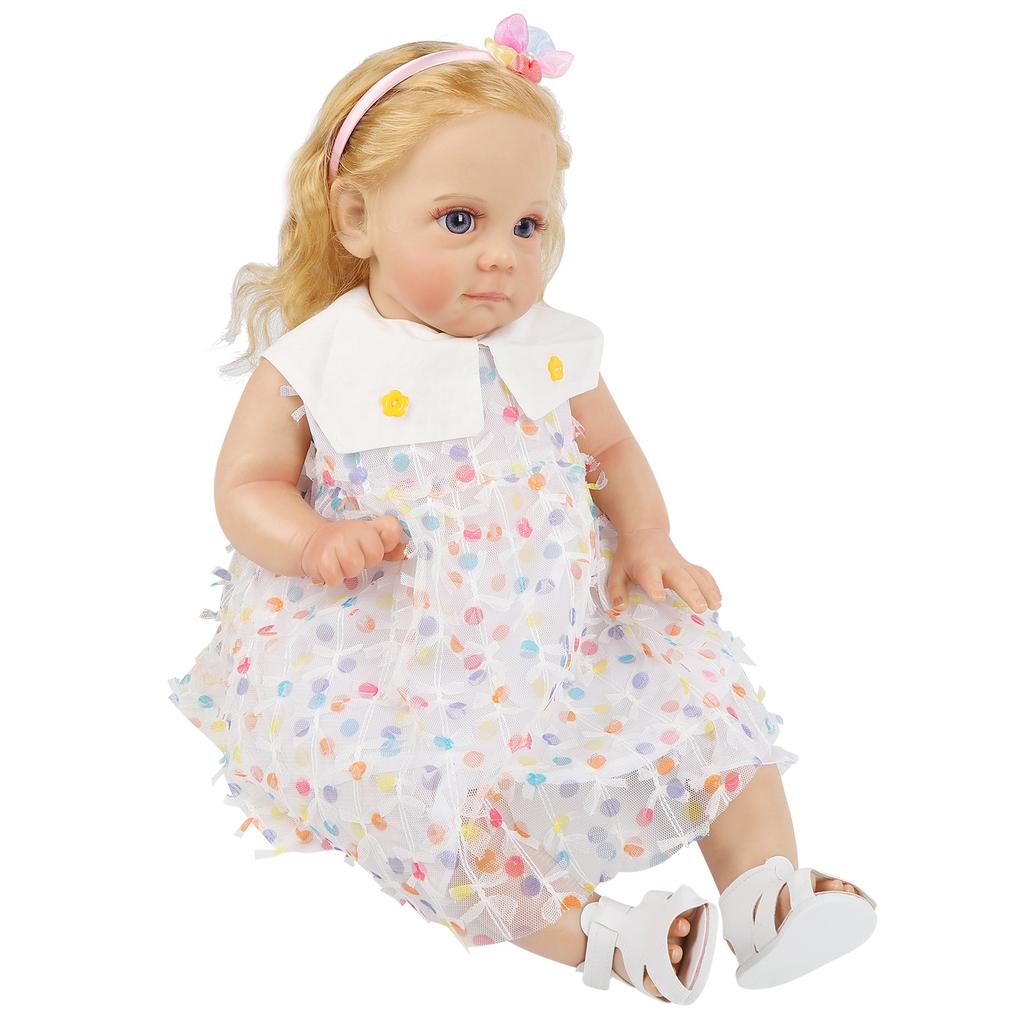 60 см мягкая реалистичная кукла-девочка с длинными вьющимися волосами коллекционная художественная виниловая кукла