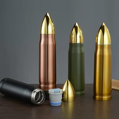 500 мл термос в форме пули, большая емкость, бутылка для воды из нержавеющей стали, портативные термосы, чашка-термос для кофе