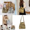 Trendy Large Capacity Striped Canvas Shoulder Bag For Young Women In Chic Colors