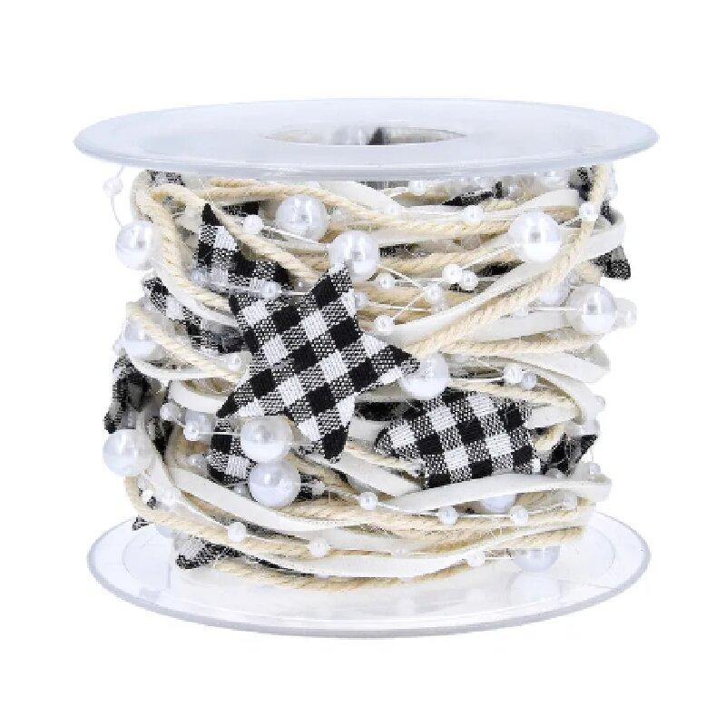 5M Рождественская лента Декоративная елка Звезда Креативная цепочка из бисера Лента Рождественская елка DIY Рождественское украшение для дома 2024 Новый год