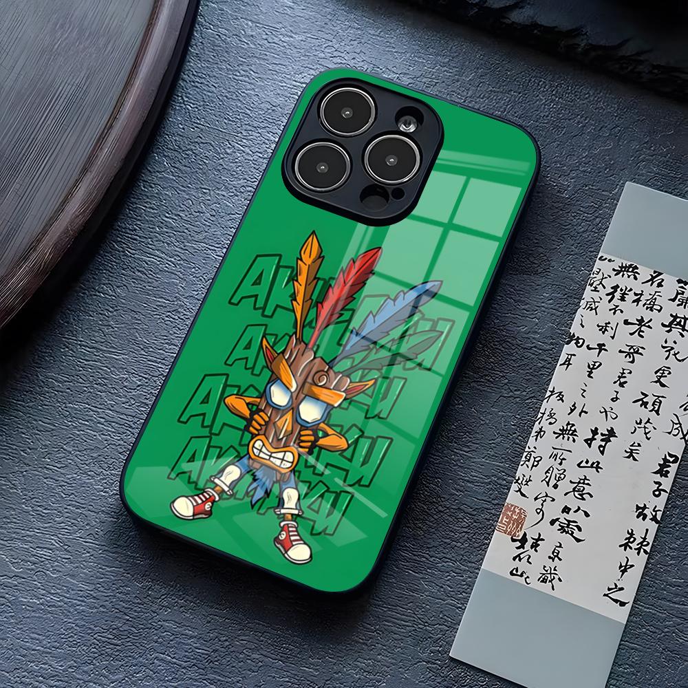 Премиальный чехол для телефона Crash Bandicoot для iPhone 13 Pro Max 14 16 Plus 12 Mini 11 15 X XR XS 8 7 Plus SE Закаленное стекло Задняя крышка