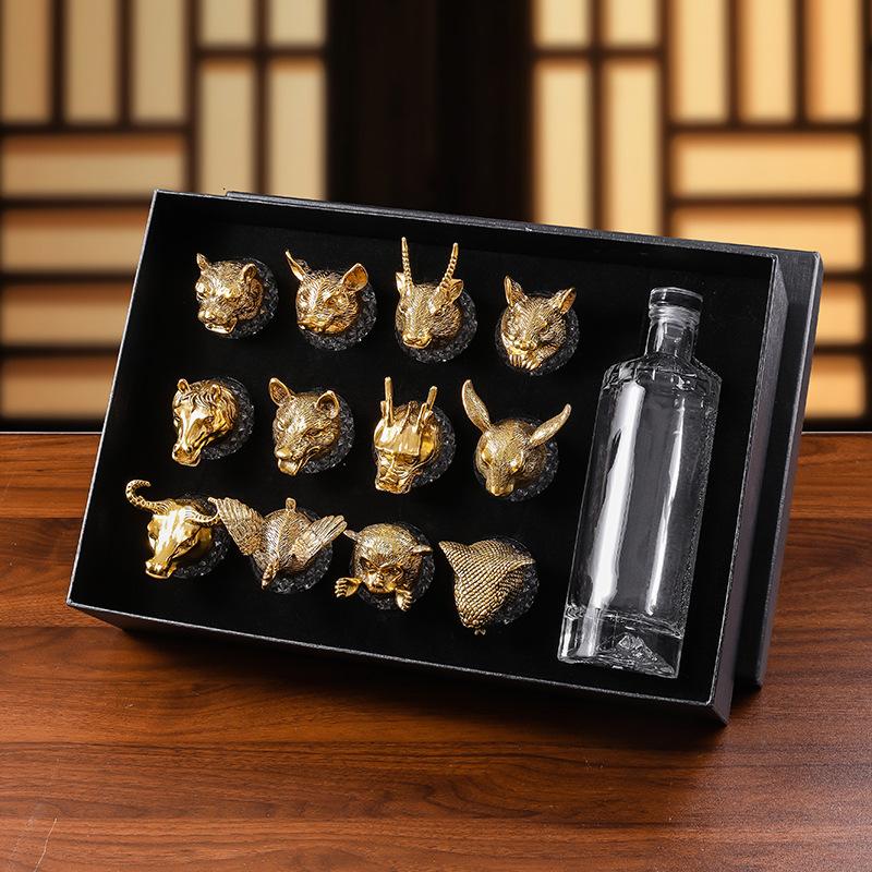 Набор бокалов для вина по знаку зодиака, чарка для байцзю, один бокал, прочное стекло, винный бокал, хрустальный бокал, маленький винный бокал, 1 два бокала можно