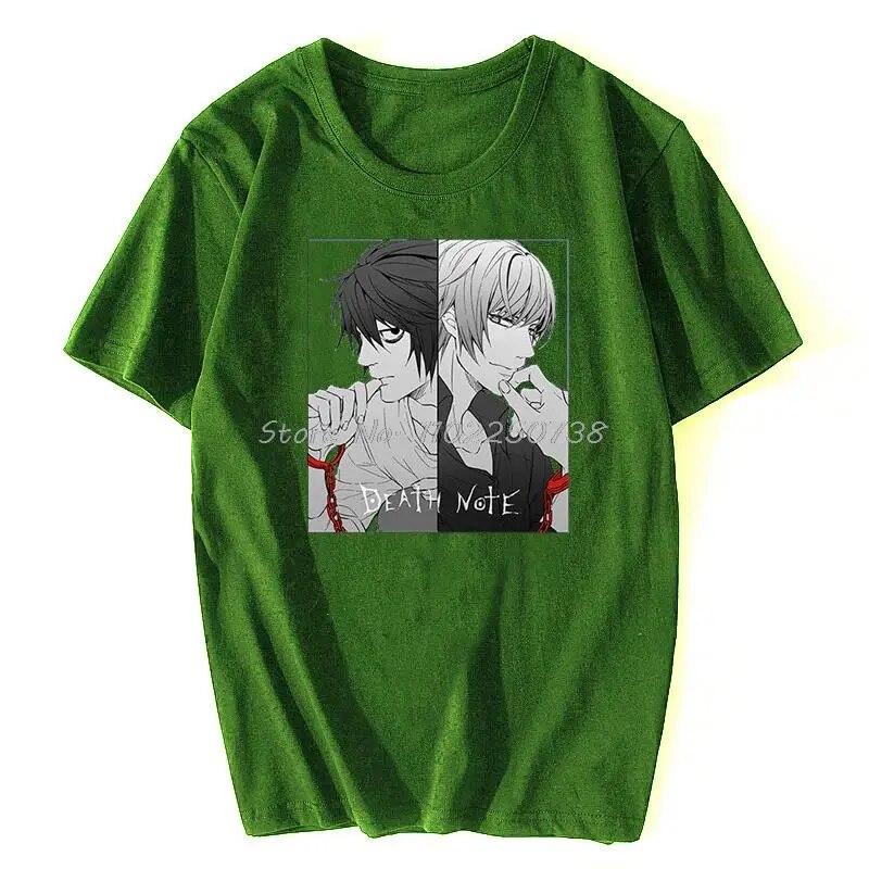 Летняя женская футболка унисекс Death Note, модная хлопковая футболка с короткими рукавами, футболки в стиле хип-хоп, топы с аниме, уличная одежда большого размера