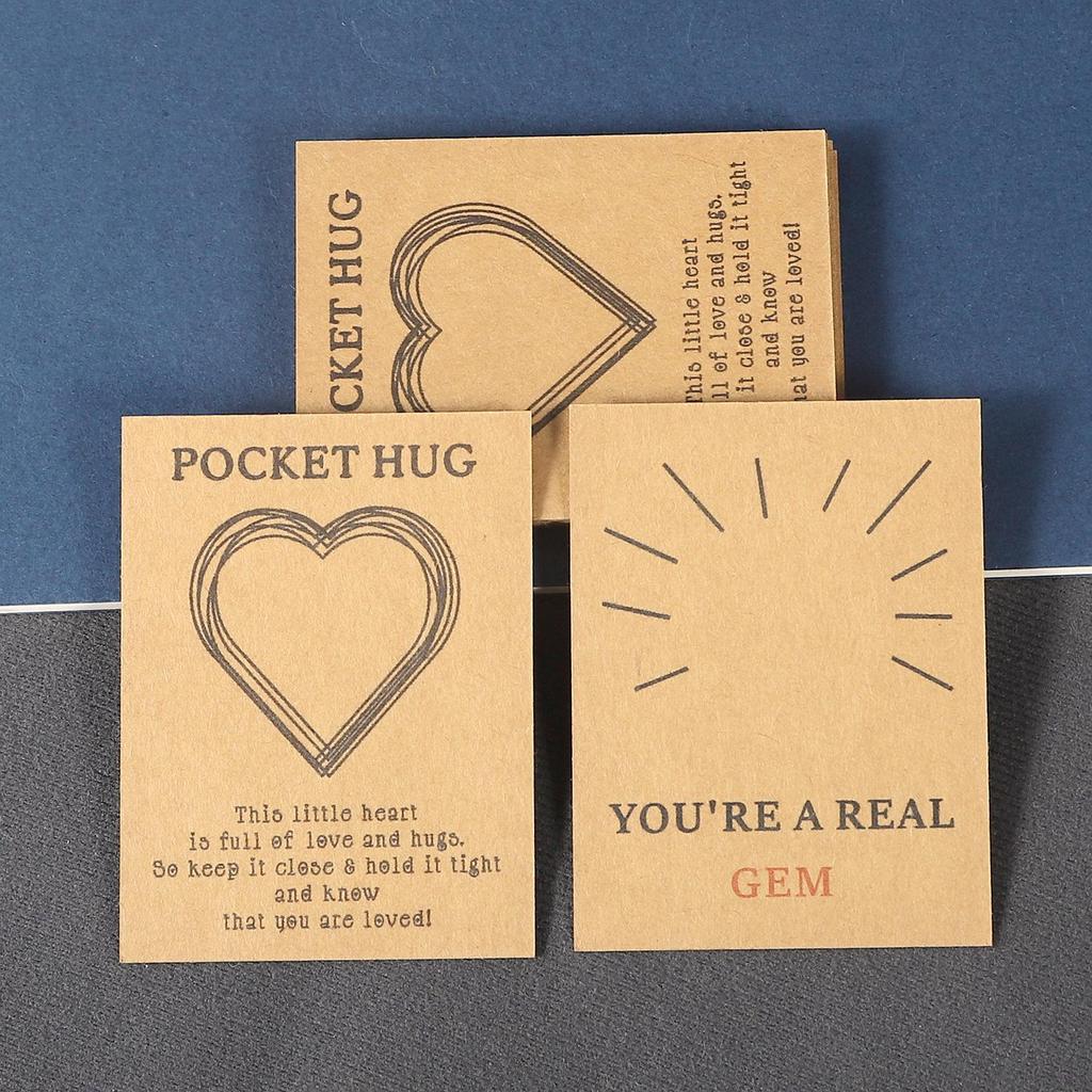 Открытка «Спасибо» с драгоценным камнем: Крафтовый кардсток для подарочной упаковки ювелирных изделий