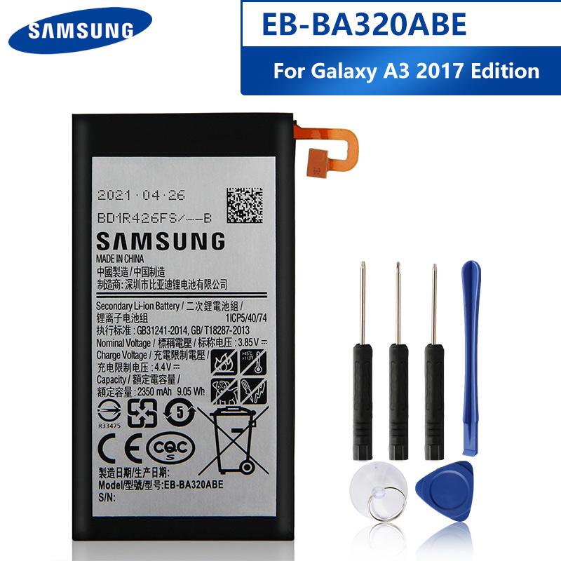 Samsung Original Replacement Battery EB-BA320ABE For Samsung GALAXY A3 2017 Edition A320 A320FL A320F A320F/DS A320Y/DS A320Y Battery 2350mAh