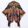 New Vintage Geometric Rhombus Scarf Shawl Fashion Split Cloak Shawl