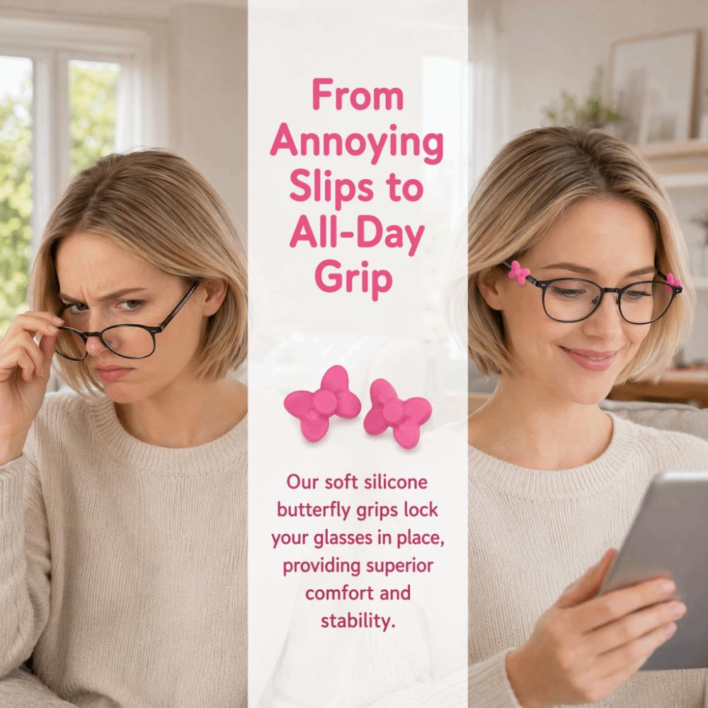2Pcs Anti-slip Eyeglass Frame Decor Soft Silicone Eyeglass Ear Hooks Glasses Ear Grips Daily Wear