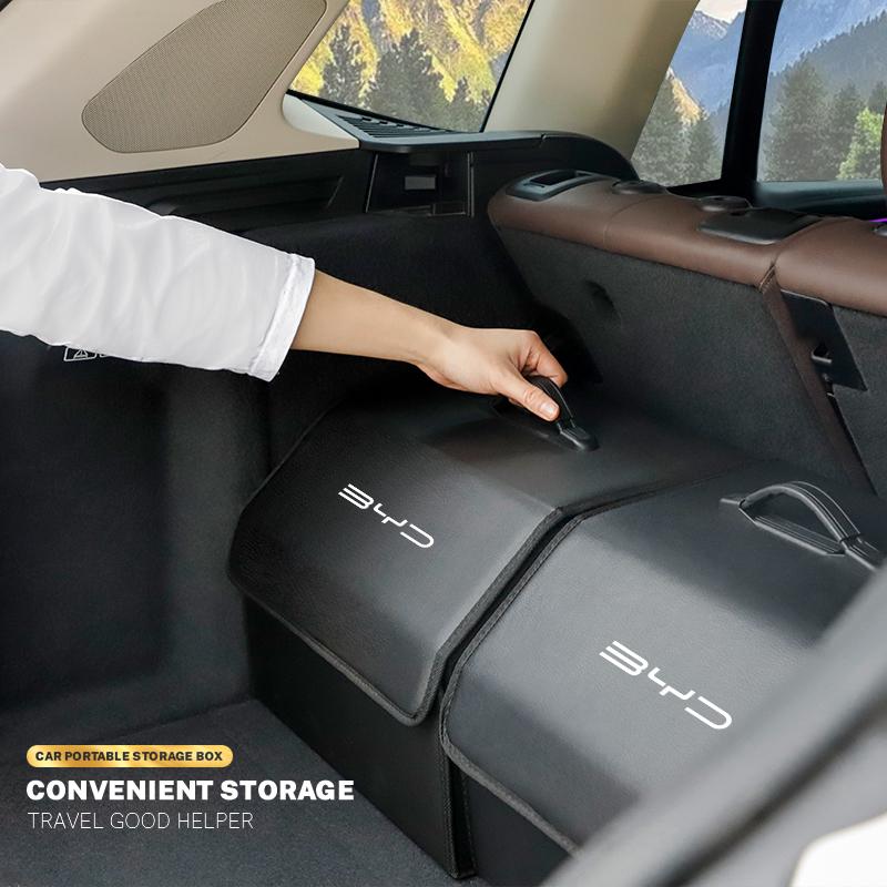 Специальный кожаный ящик для хранения в багажнике BYD, вместительный ящик для BYD Atto 3 Yuan Plus Han Tang EV F3 E6 Dmi Song F0 Qin Pro G3