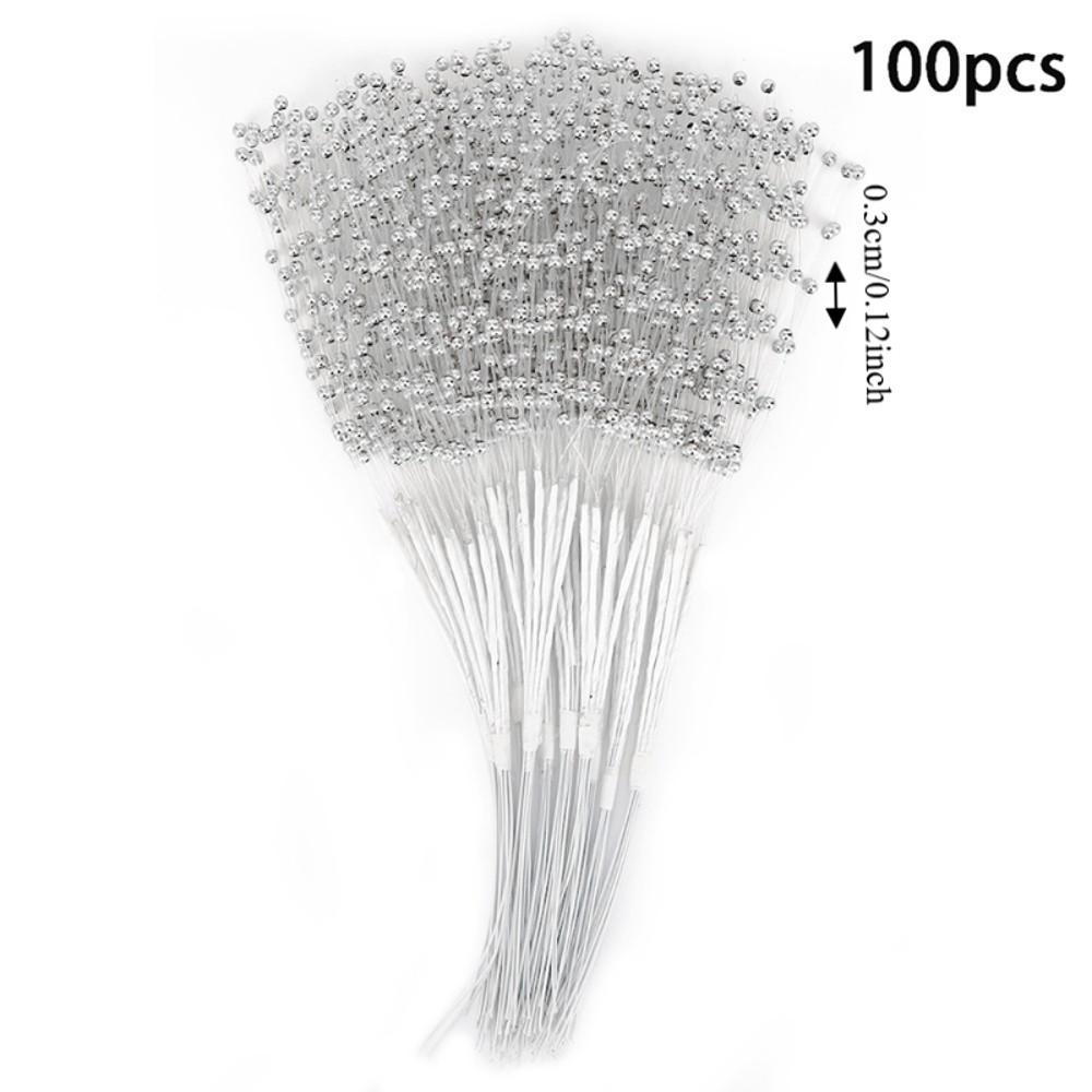 100pcs ABS Material Pearl Sticks 3mm Bead DIY Accessories String Pearls  Wedding Party