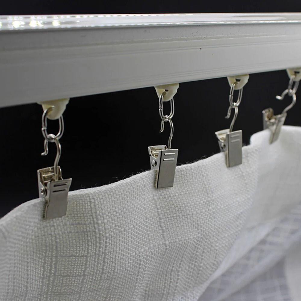 100Pcs Opening/Closed Mouth Drapery Crocodile Clip Shower Curtain Hook Clips Display Photos