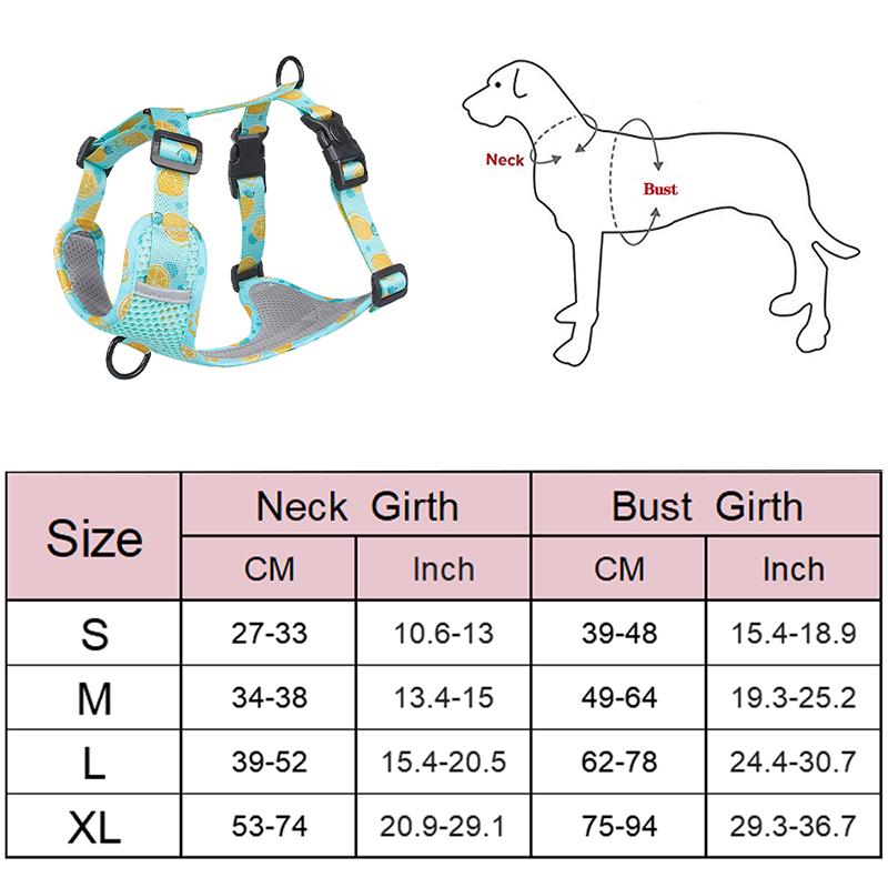Pet Dog Harness for Medium Large Dogs Vest with D-ring Breathable Pet Chest Strap Labrador Husky Bulldog Pug Traction