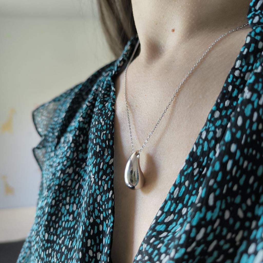 Серебряное колье с без камней, вес изделия 5,1 гр (2186359)