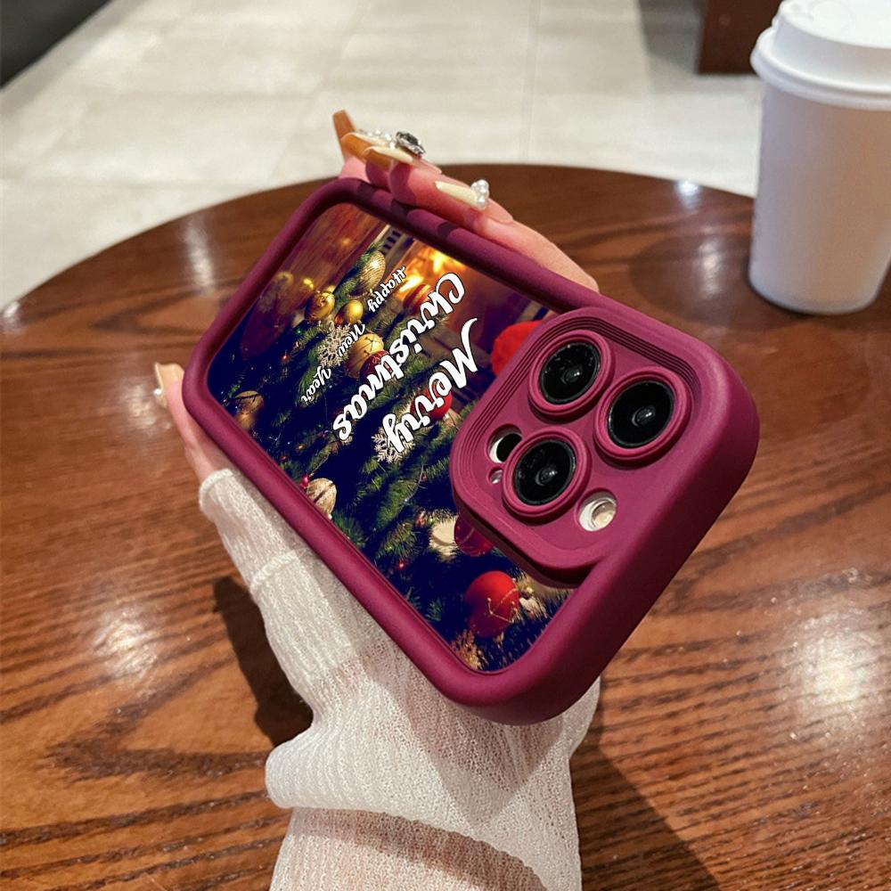 N114 Веселого Рождества desig art С Новым годом Мягкие чехлы для телефонов Angel Eyes для iPhone 16 15 14 13 11 Pro Max 8 7 6s Plus 12 XR XS Max Противоударный чехол