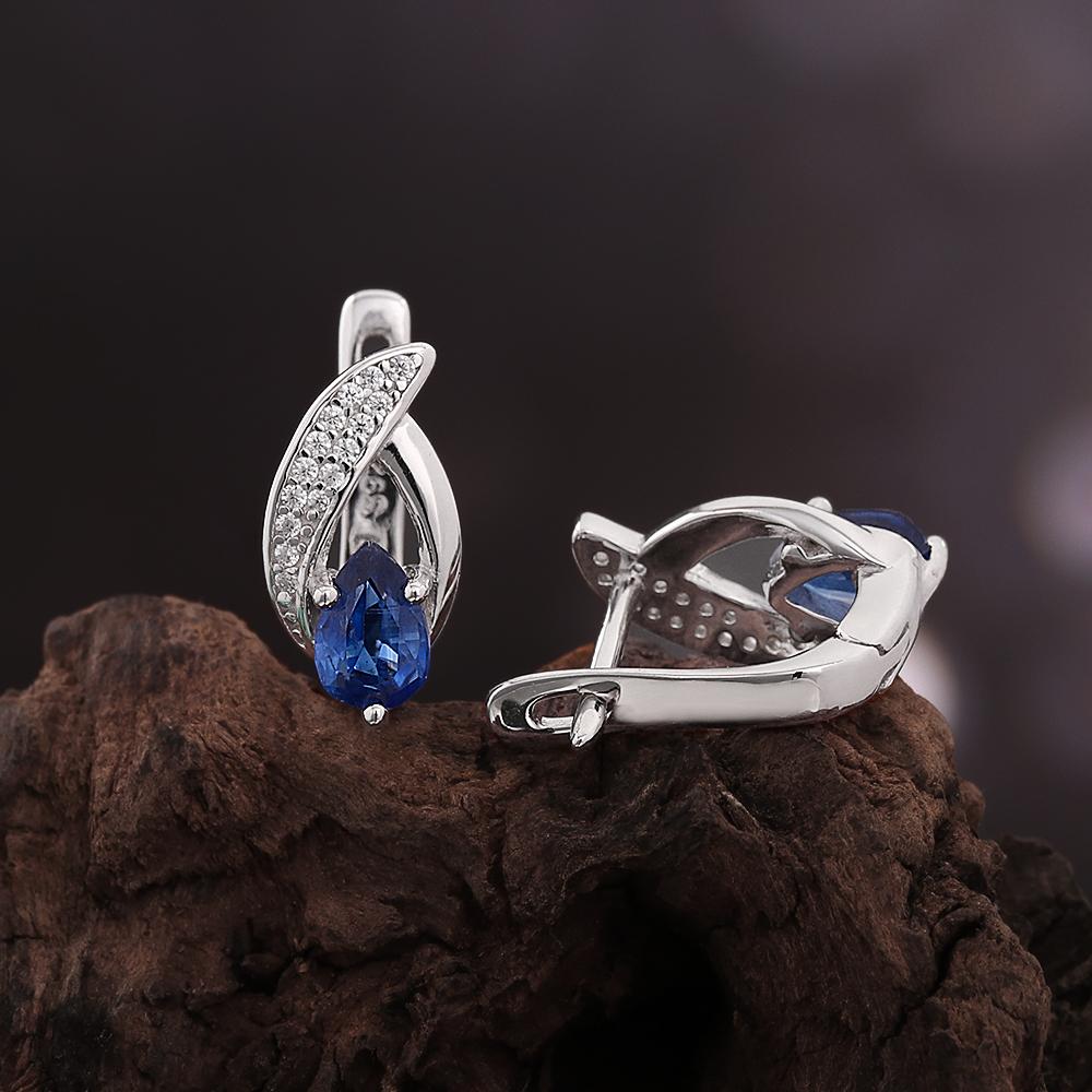Великолепный натуральный комплект из кольца, серег и ожерелья с кианитом грушевидной формы из стерлингового серебра 925 пробы с настоящим драгоценным камнем, изысканные ювелирные украшения для женского банкета, подарок