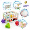 Montessori Toys,Upgrade Baby Shape Sorter Toys with Elastic Bands Sensory Shape Building Blocks,Fine Motor Skill,Baby Toys 18+ Months,Boys Girls Gifts