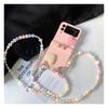 Cute Bow Long Love Crossbody Lanyard Phone Case For Samsung Galaxy Z Flip 4 Z Flip 3 5g Hinge Full Protector Cover