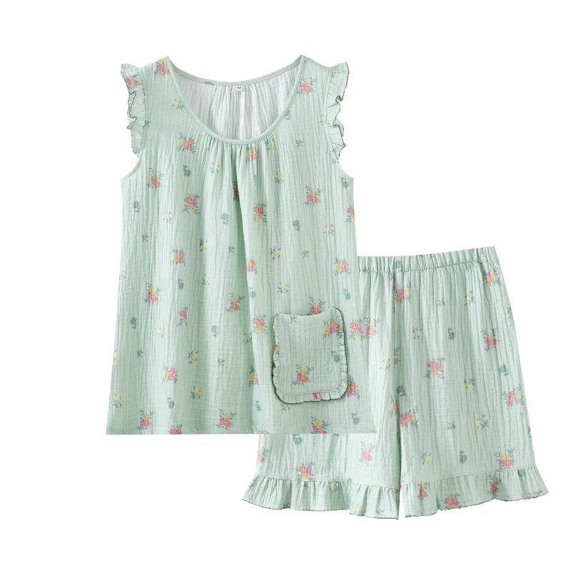 Womens Cute Loose Thin Pajama Set Casual Sleepwear Home Wear