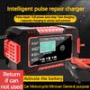 12V 6A Intelligent Pulse Repair Charger Full Automatic Car Battery Charger Wet Dry Lead Acid Digital LCD Display Batteries