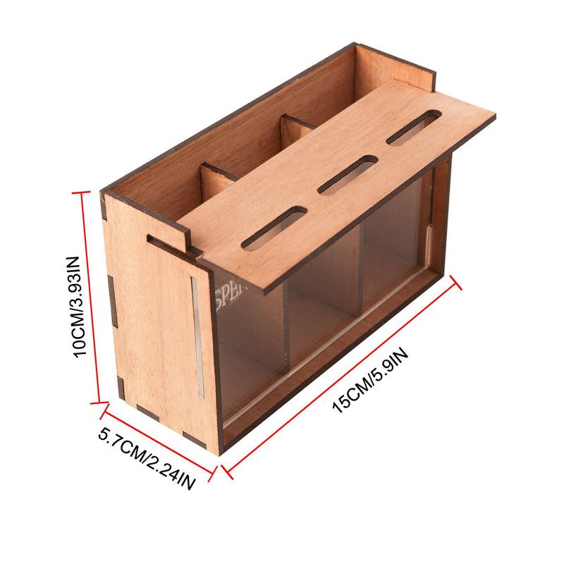 New Save Money Box Wooden Coin Bank With Removable Lid Clear Portable Saver Money Storage Organizer Adults Children Coin