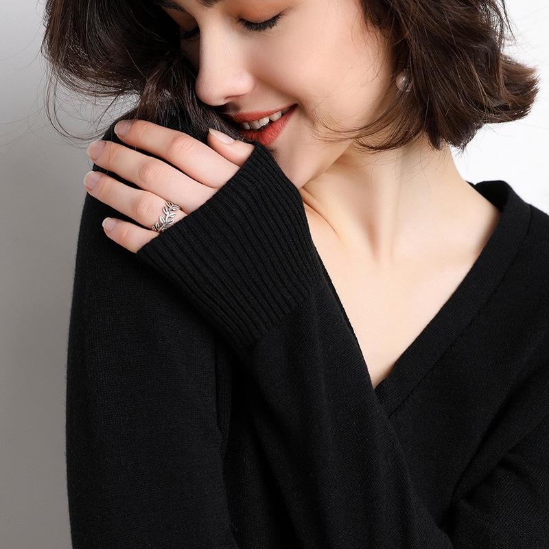 Женские кардиганы с длинным рукавом, вязаная верхняя одежда, однотонные тонкие весенне-осенние свитера, трикотажные изделия с V-образным вырезом, кардиганы в корейском стиле