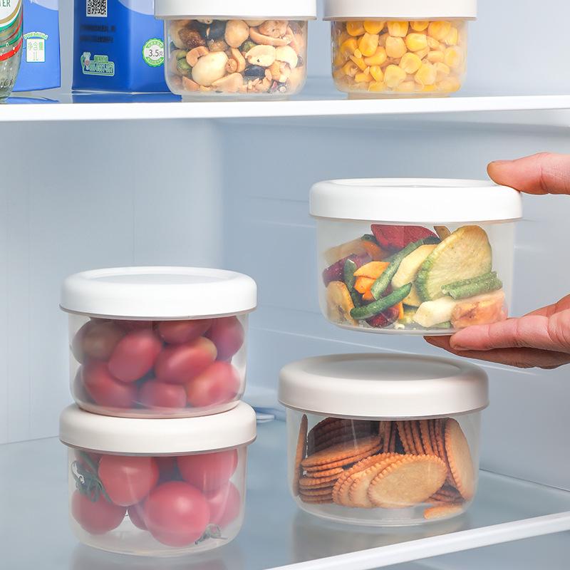Круглый пластиковый контейнер для хранения пищевых продуктов, подходит для холодильника и герметичный для сохранения свежести
