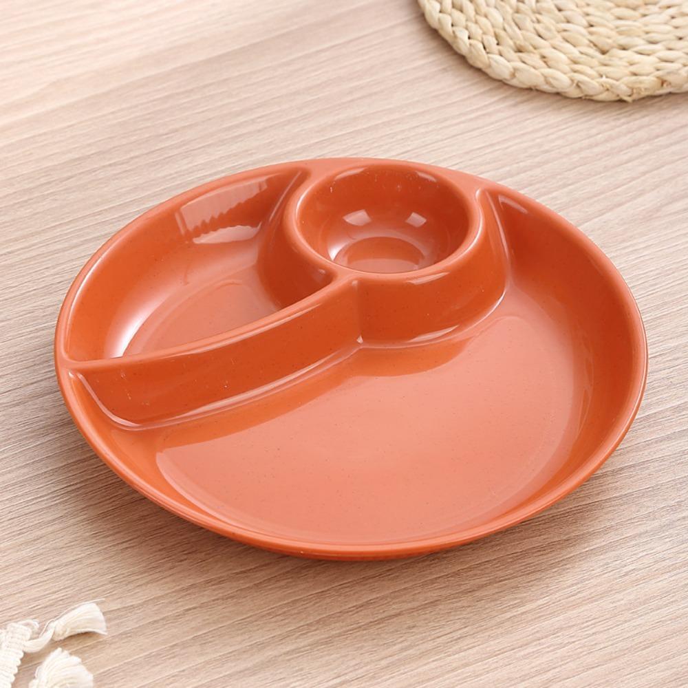 2 шт. Пластиковая тарелка для еды, пригодная для микроволновой печи, мерная тарелка для порций, портативная разделенная обеденная тарелка, контроль диеты