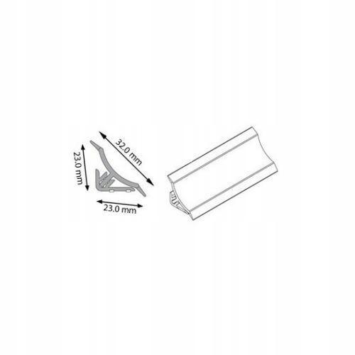 UNI END for kitchen countertop strip LB23 ALMANDYN 1 piece