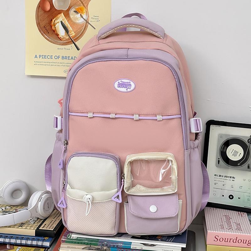 Children's Schoolbags Elementary School Students Girls' Junior High School Students' Letters and High Looking Backpacks